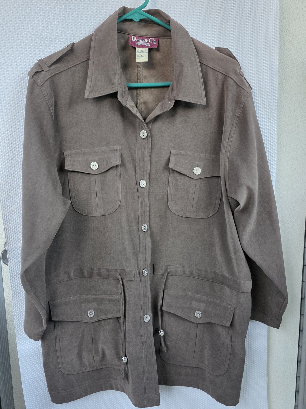 Denim&Co Taupe Utility Jacket